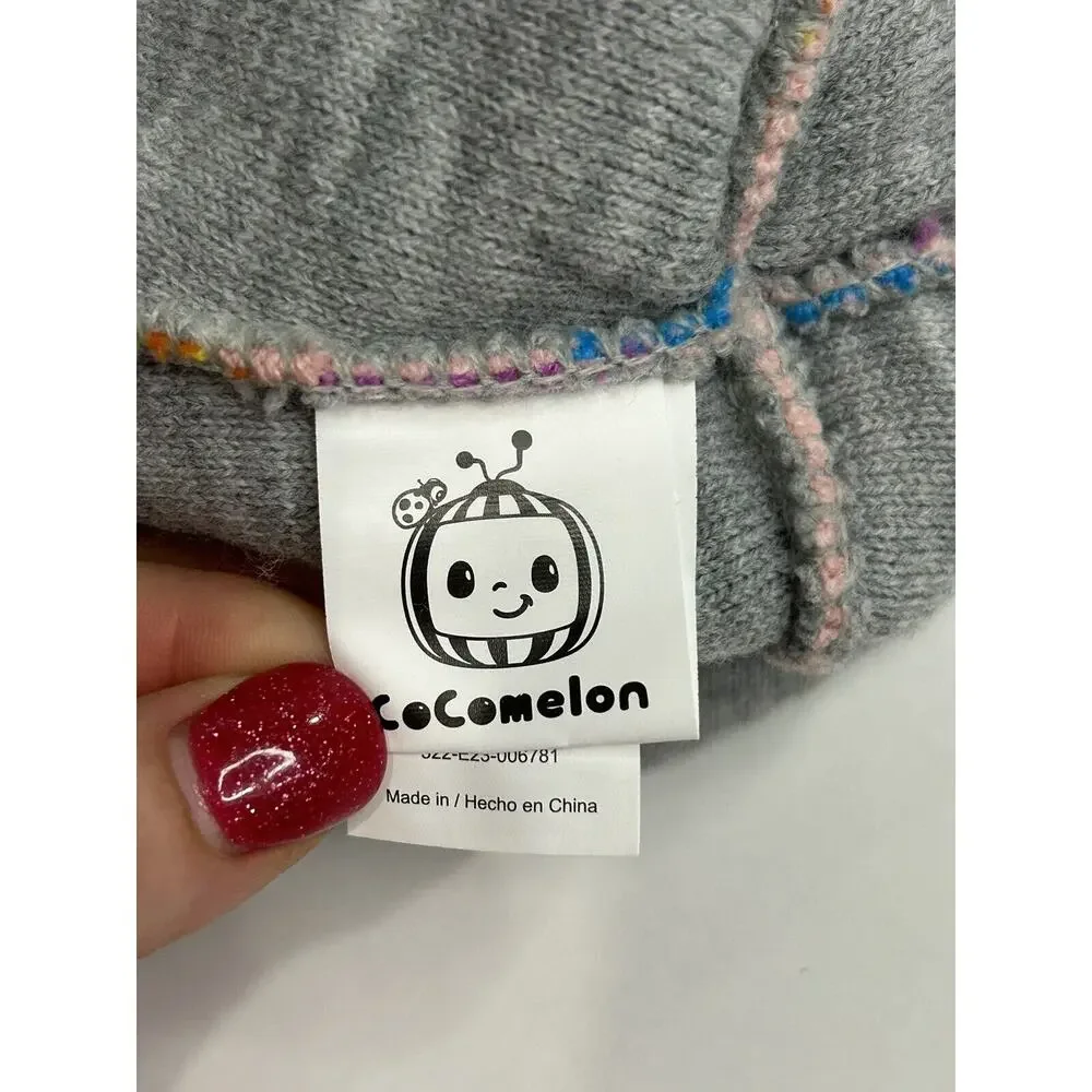 Cocomelon Toddler Girls' Knit Beanie Hat And Mittens Set Size 18M+(2T-5T)